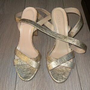 J.Crew gold sandals size 8